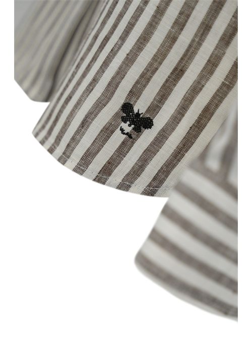 Camicia Josef in lino a righe Marrone Bianco WEEKEND MAX MARA | 2515111052600014